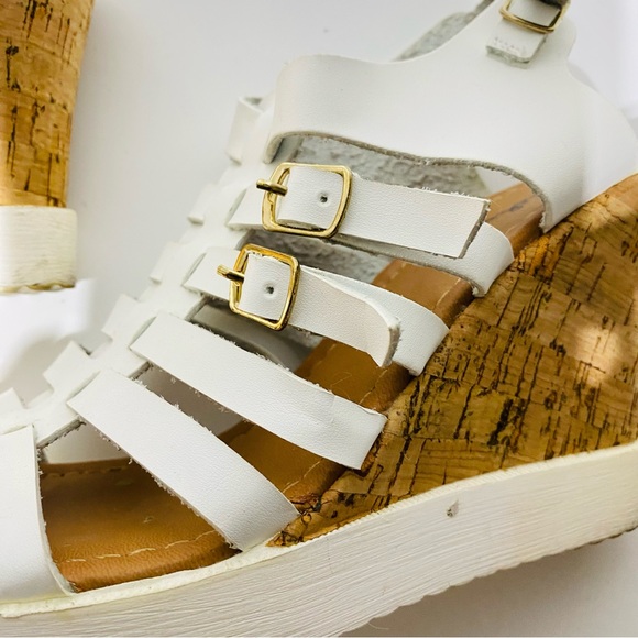 Qupid Happa Women's Wedge Platform Heels White Sandals, Size 9.0 NWOT - Picture 10 of 14